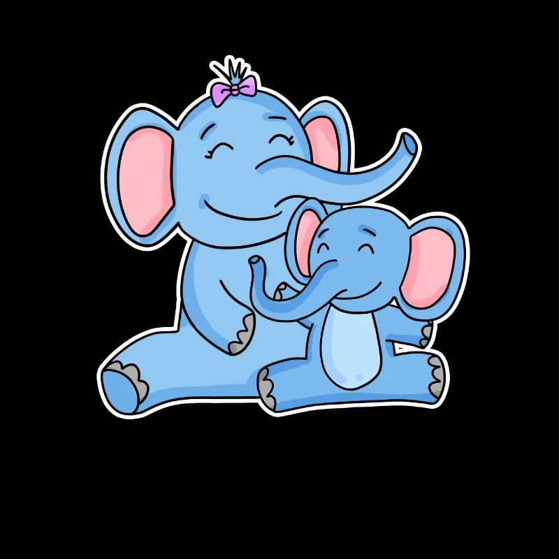 Famille d’éléphants - Eléphant avec bébé - Elephant Motif