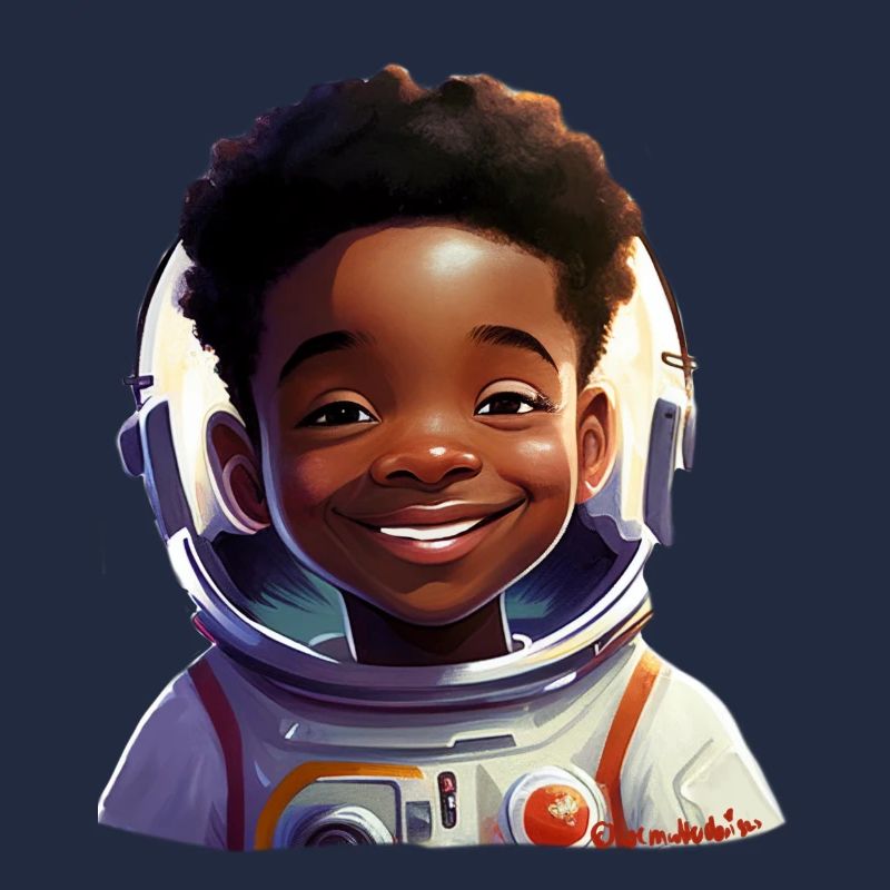 Junge Astronautin Mit Strahlen