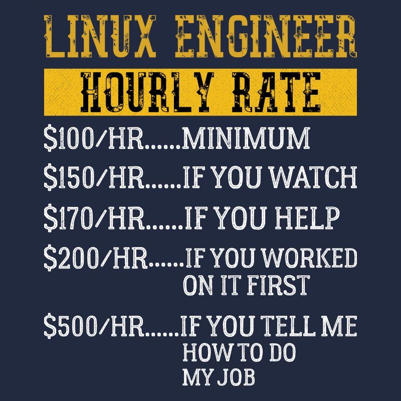 Linux Engineer Stundensatz Mechaniker Arbeitsrate