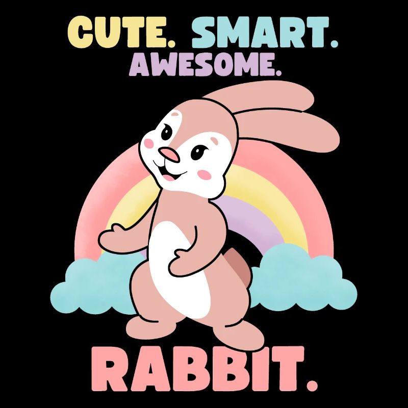 Lustiger Hase mit Regenbogen, Comic