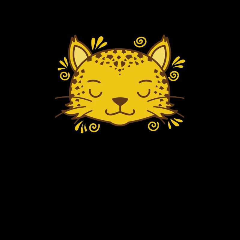 Léopard mignon tête gros chat