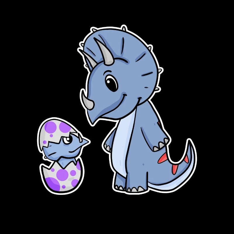 Dinosaure avec bébé dinosaure - Dino