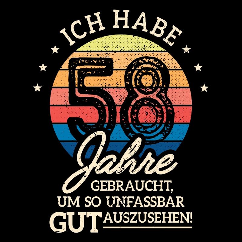 58. Geburtstag Geschenk Habe 58 Jahre Gebraucht