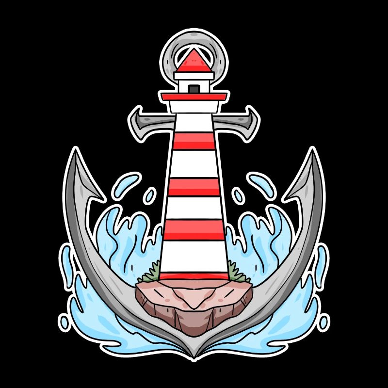 Motif de mélange de phare d’ancrage