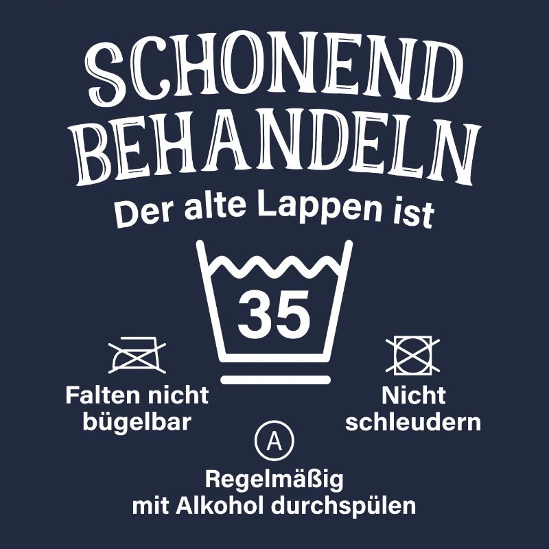 35. Geburtstag Schonend Behandeln Alte Lappen 35