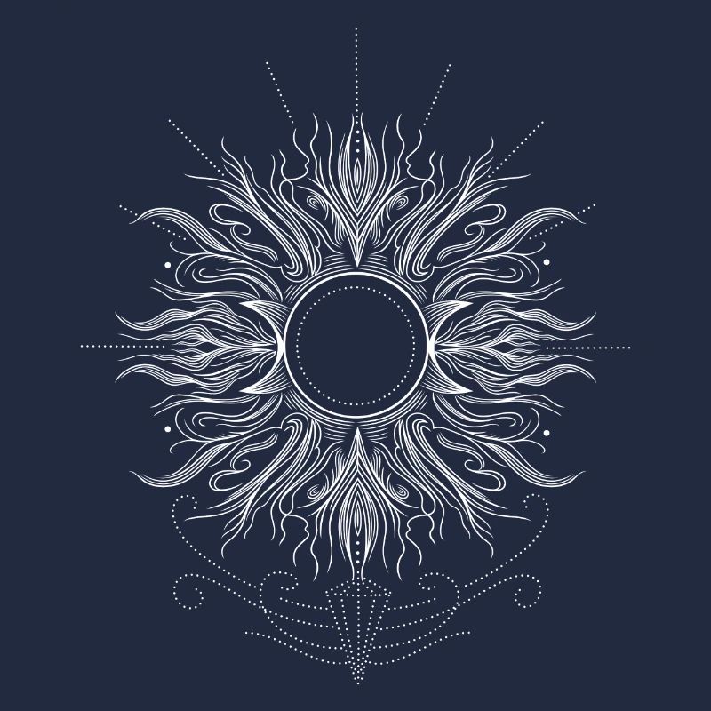 Soleil d’été avec triple lune
