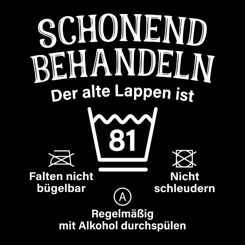 81. Geburtstag Schonend Behandeln Alte Lappen 81