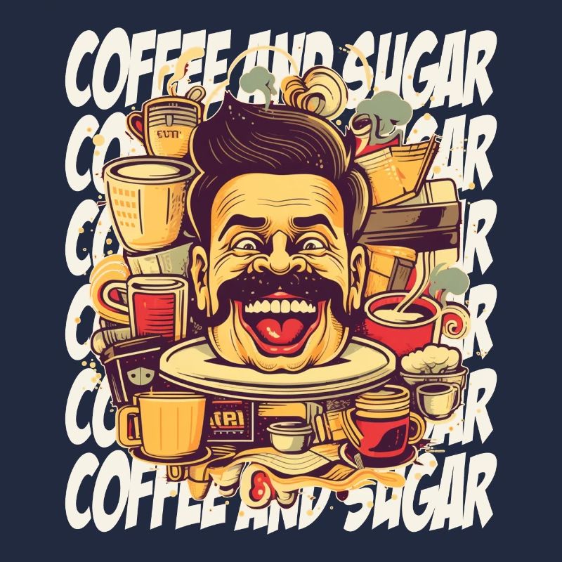 Crazy about coffee with lettering