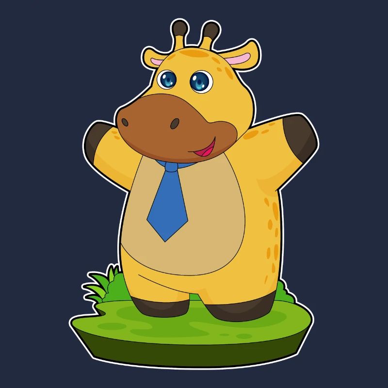 Cravate de gentleman girafe