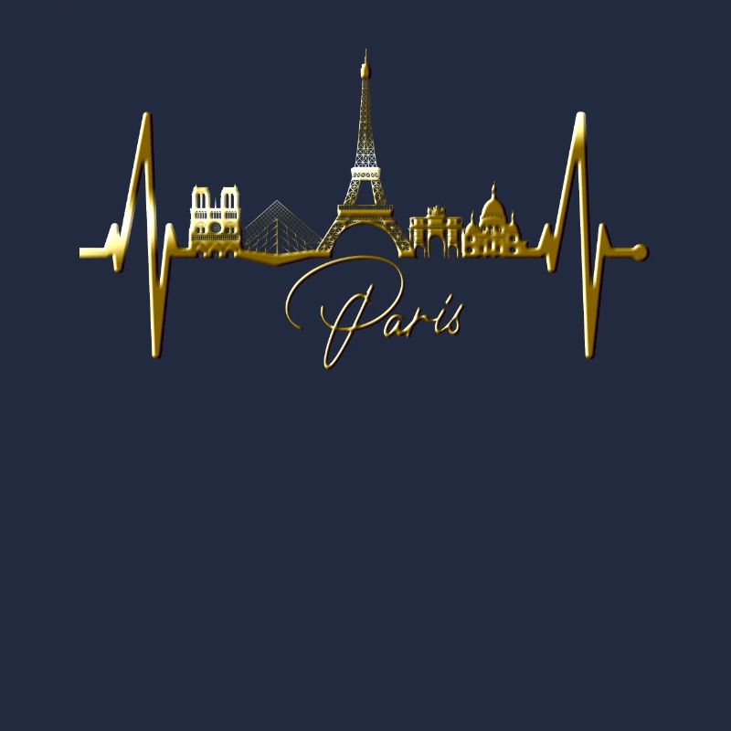Paris Skyline Herzschlag Eiffelturm Frankreich
