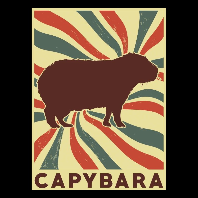 Capybara Retro Vintage