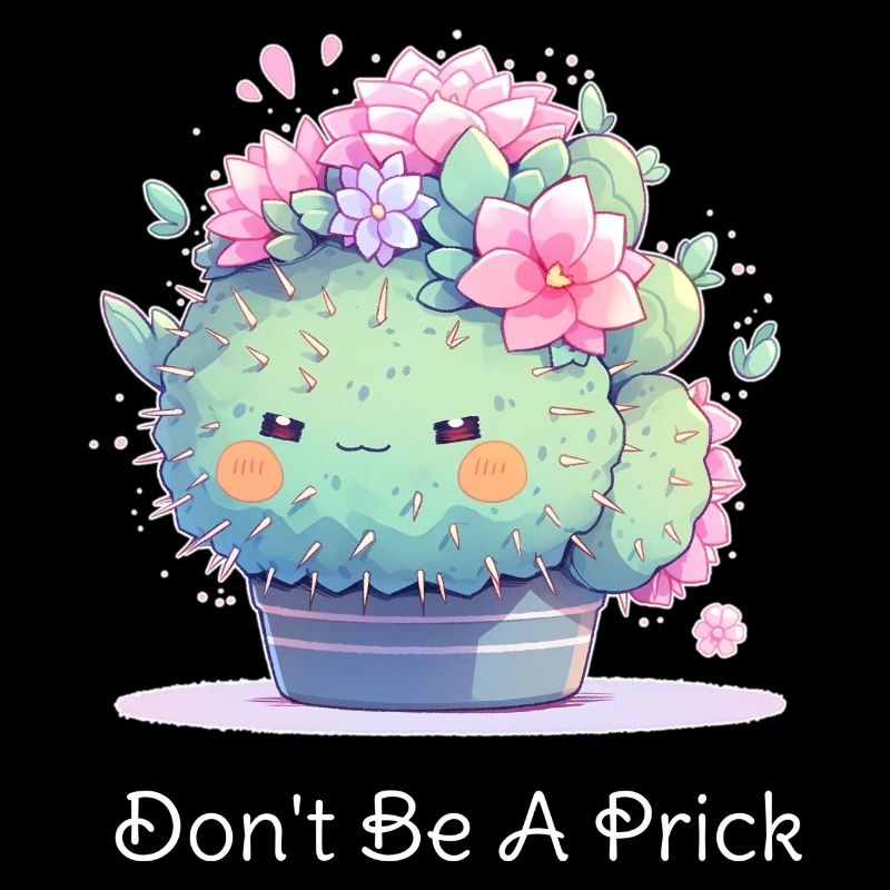 Don't Be A Prick - Kawaii Cactus Design
