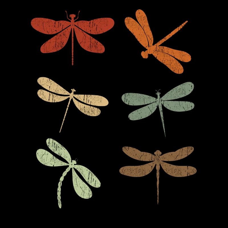 Dragonfly Retro Vintage Libellules