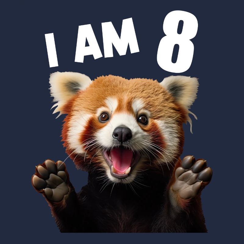 8 ans de 8 ans de 8e anniversaire du petit panda roux Panda Panda