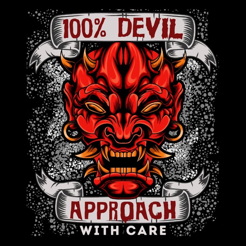 Devil Satan, drôle de diable disant dans le style de la bande dessinée