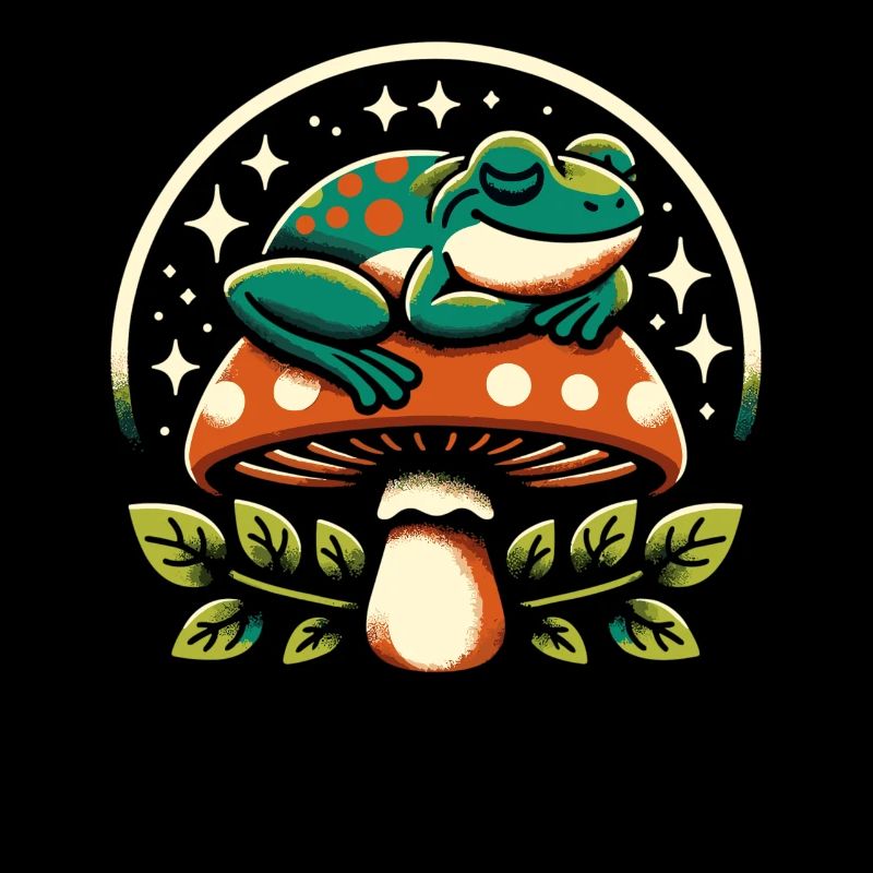 Cottagecore Esthétique Grenouille Champignon Forêt