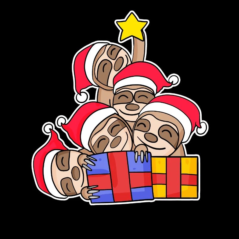 Sloth, Sloths, Christmas Tree, Christmas