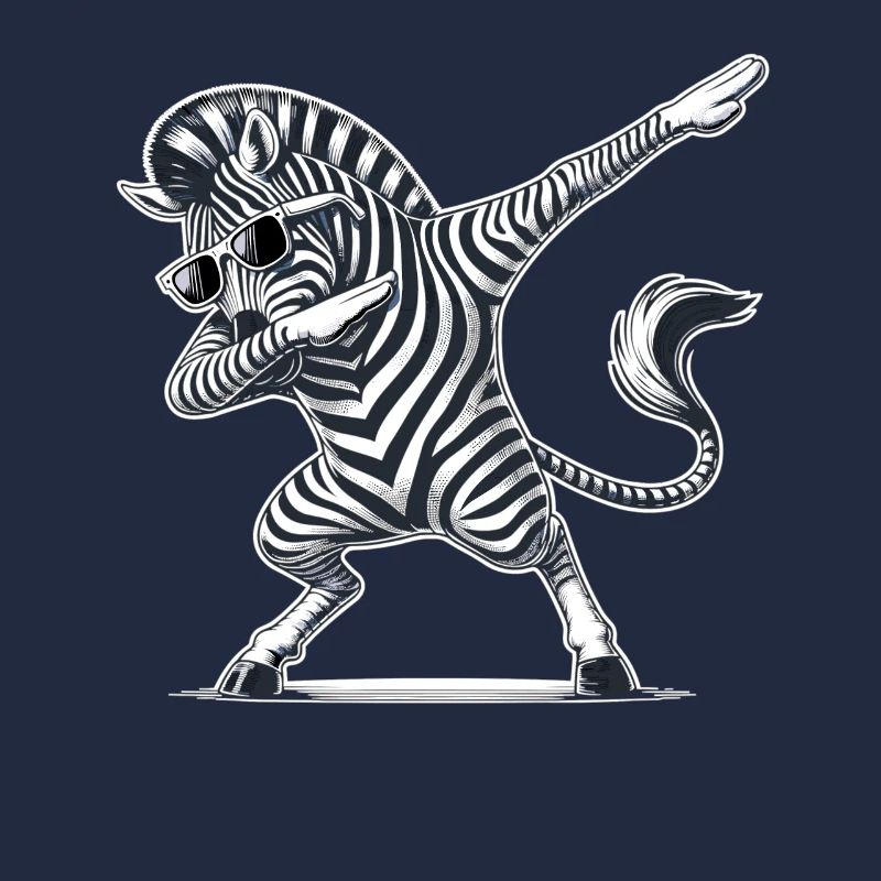 Cooles Zebra Dabbing Tanz Move Zebra