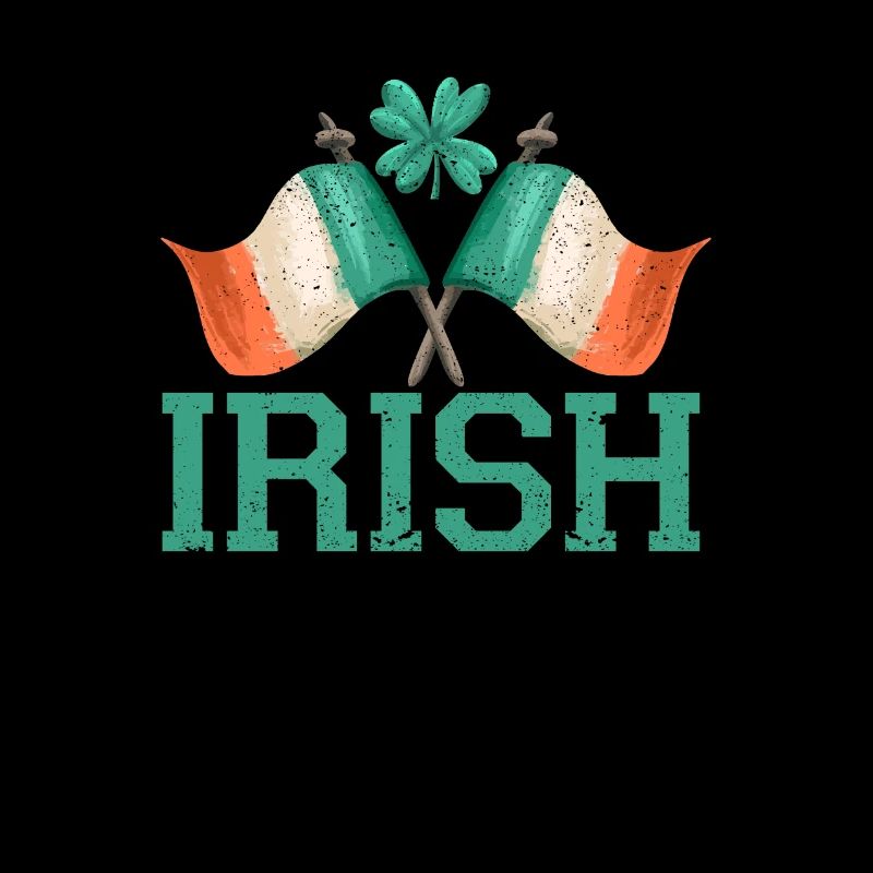Patriotic Irish Flag Ireland Shamrock Leaf