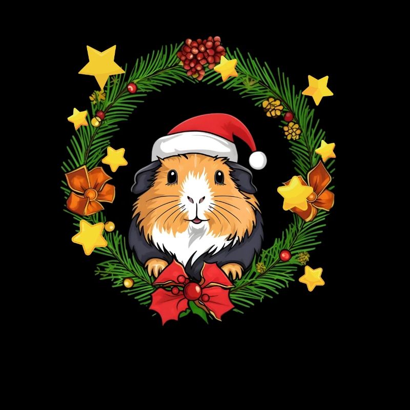 Meerschweinchen Weihnachten Weihnachtskranz