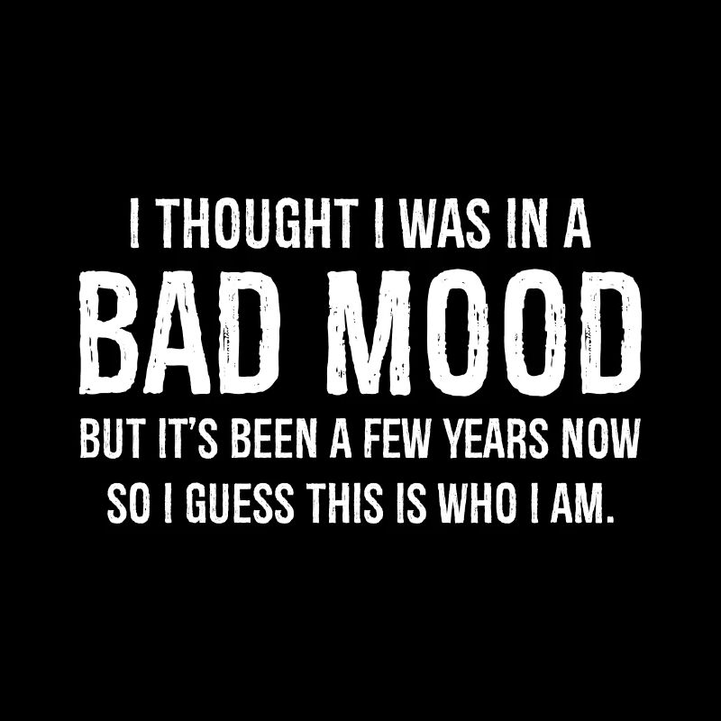 I Thought I Was Just In A Bad Mood Funny Sacastic