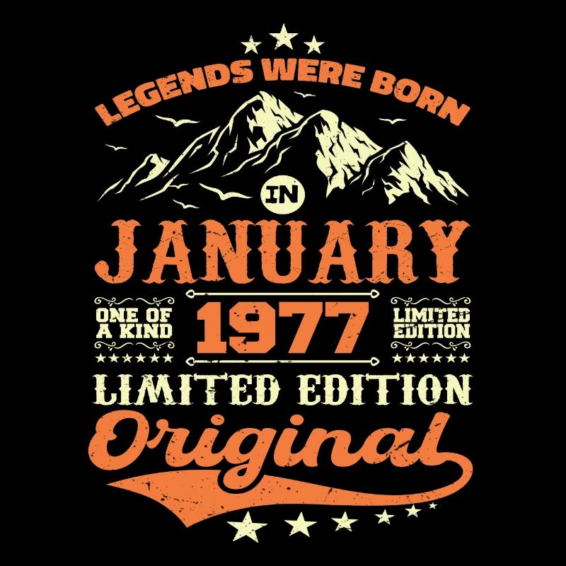 Legendary Since January 1977 Vintage Retro 1977