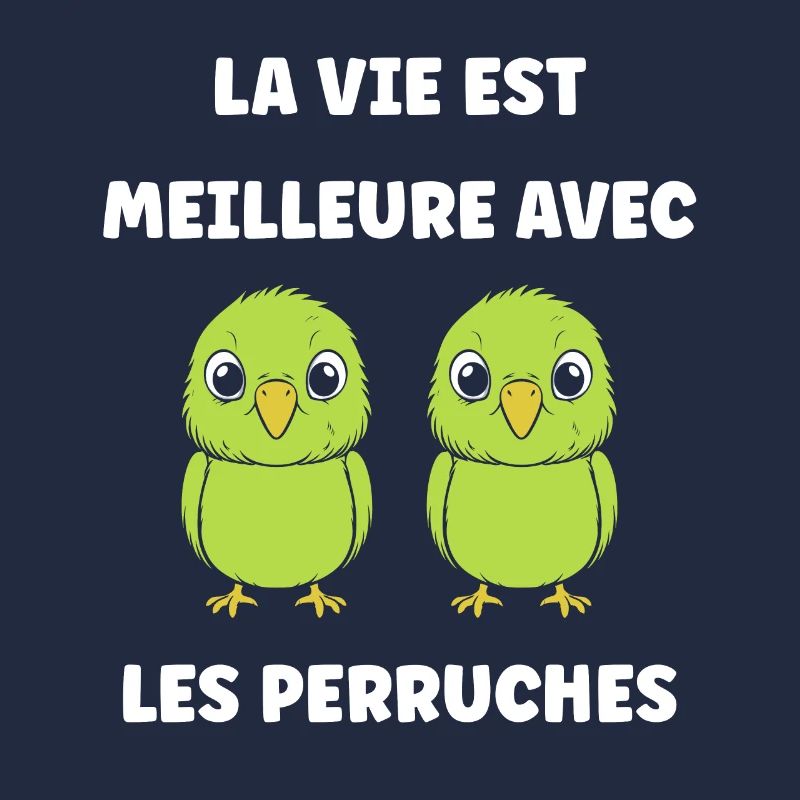Oiseaux perruches humour petite perruche