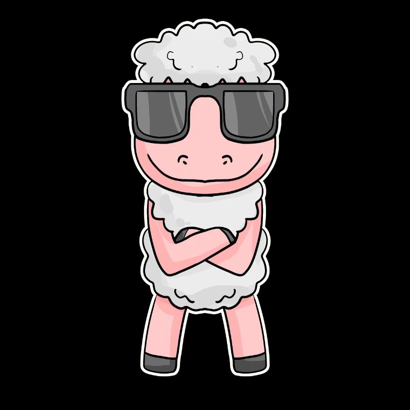 Schaf mit Brille