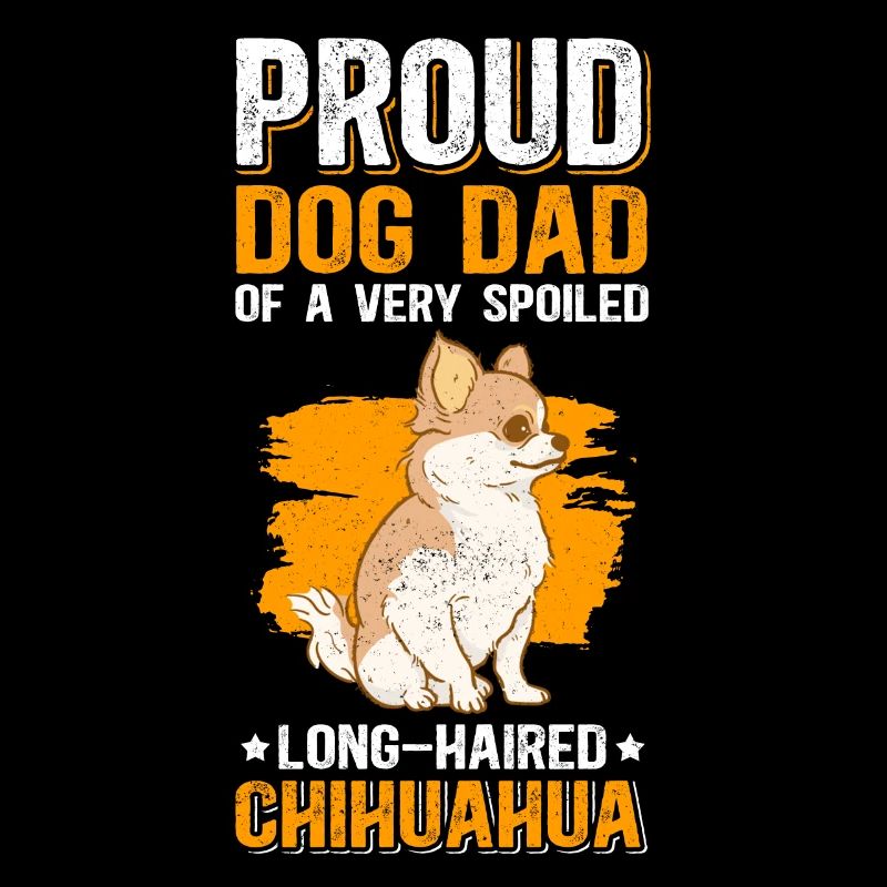 Langhaariger Chihuahua Dad Hundebesitzer Geschenk