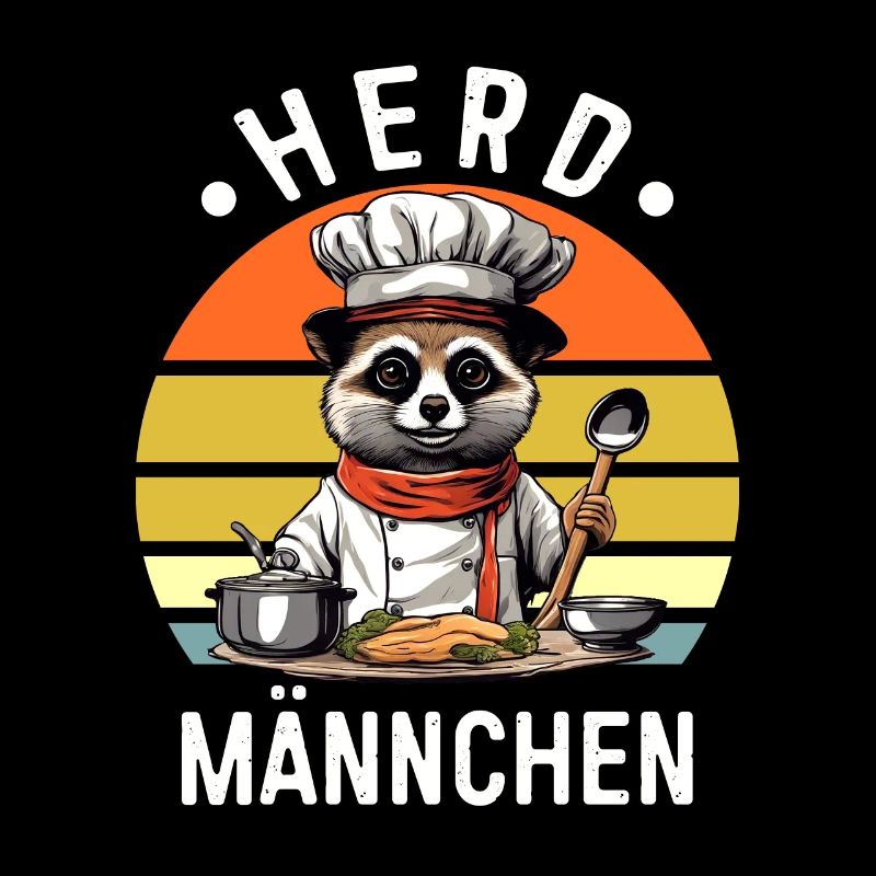 Herdmännchen mit Kochmütze Erdmännchen T-Shirt