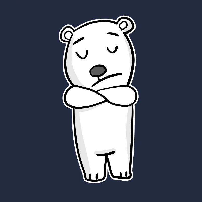 Polar bear is annoyed