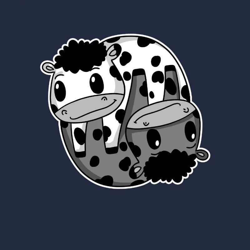 Vache de signe Yin Yang