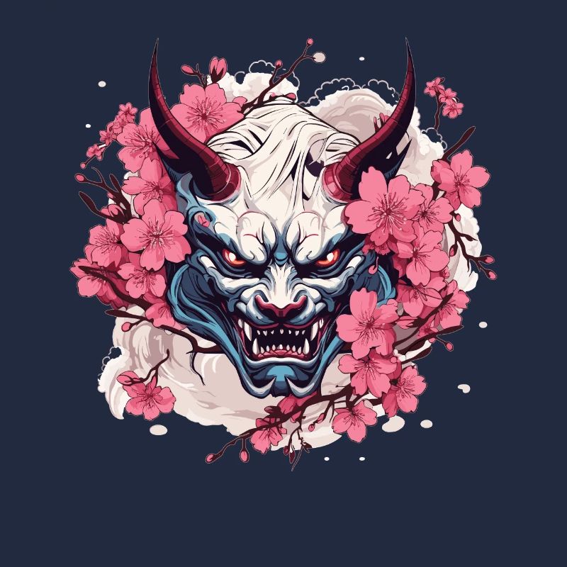 Japanischer Hannya Dämon Samurai Warrior Oni Maske