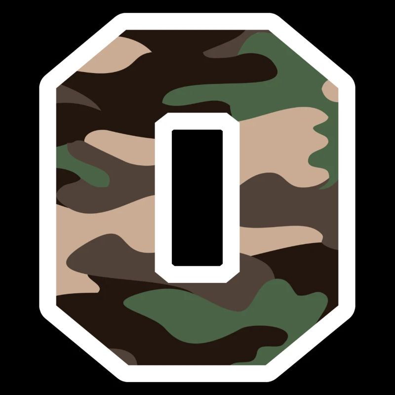 Letter O Military Camouflage - Geschenkidee