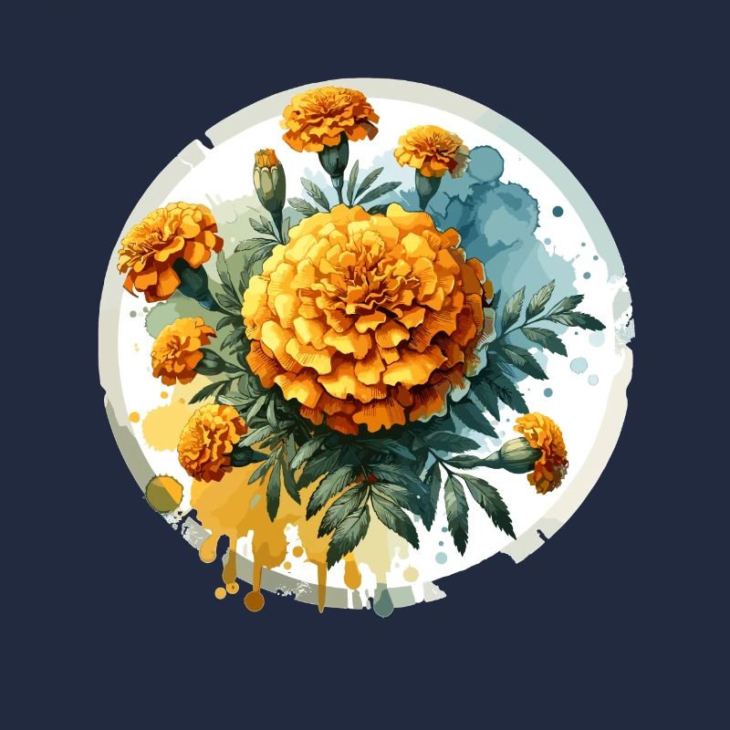 Ringelblumen gezeichnet