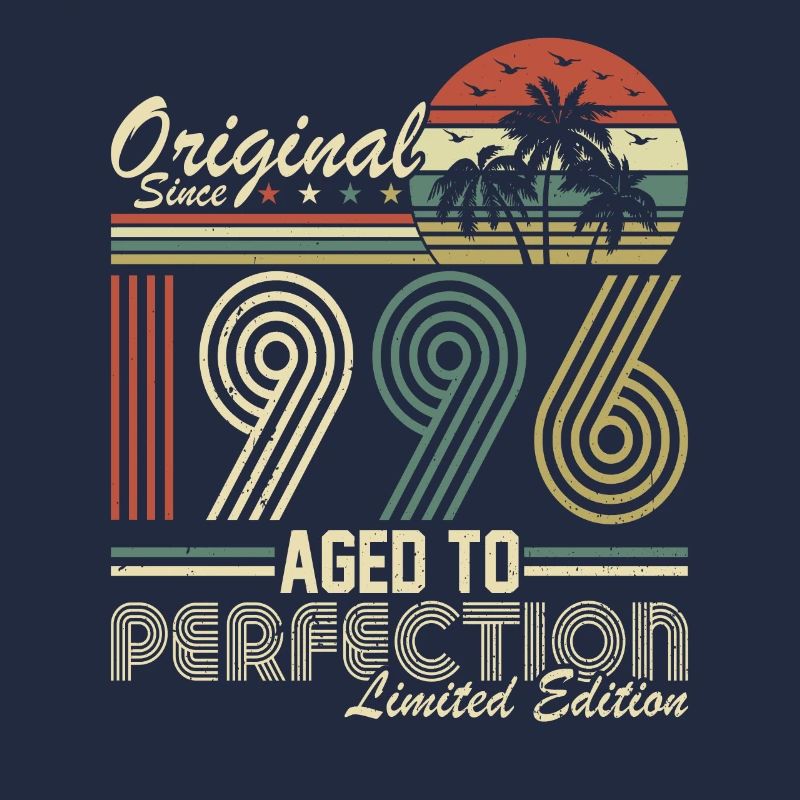 Creative 1996 Vintage Birthday Design