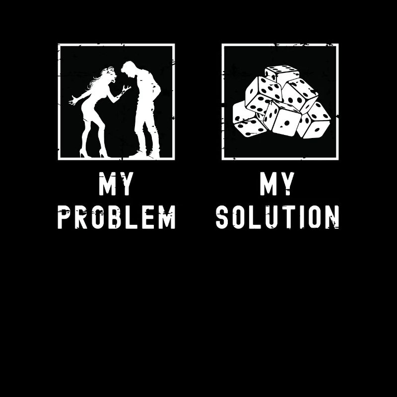 Bunco Player My Problem My Solution Pictogram Dad