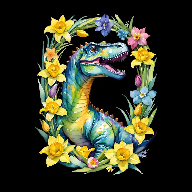 Trex Dinosaure Printemps