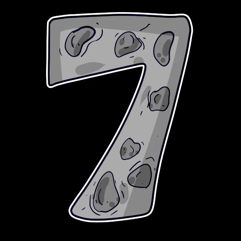 7 Numéro sept numéro symbole signe