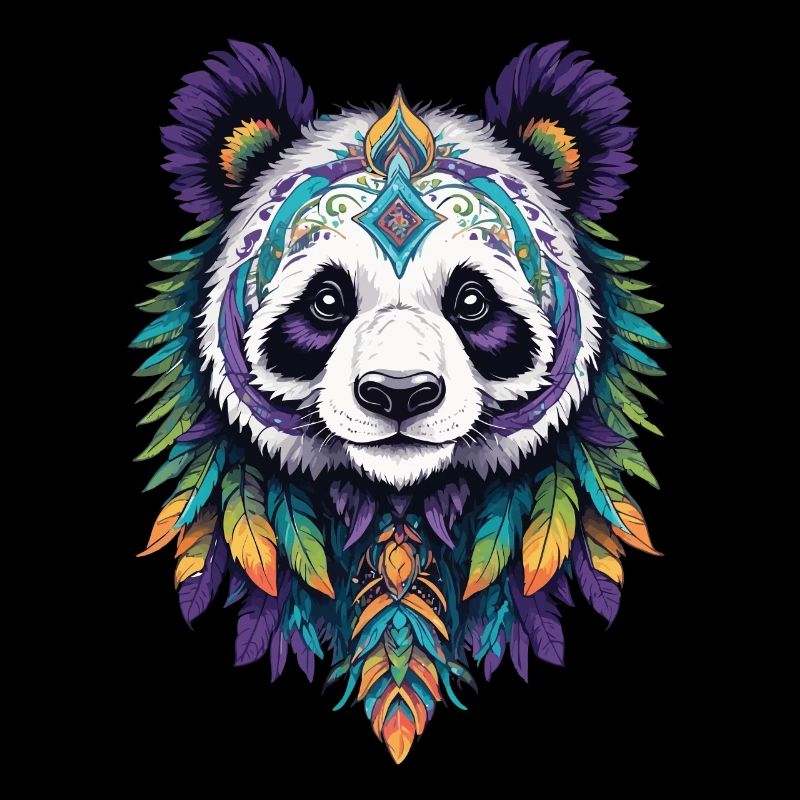 Pandabär Mandala Traumfänger Design