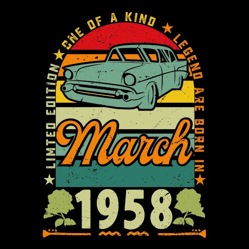 anniversaire mars 1958, Mars 1958, March 1958.