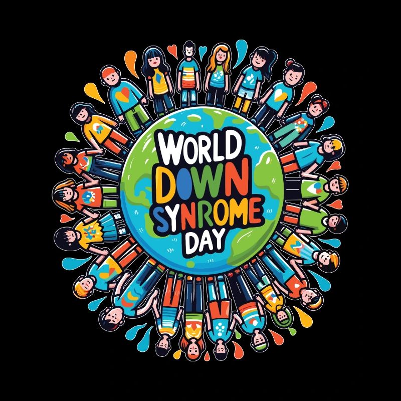 Welt Down Syndrom Tag Solidarität Design