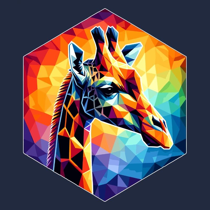 Giraffe in polygon illustration