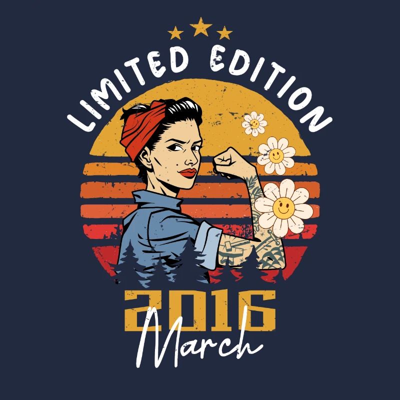 Femmes en Mars 2016 Né Anniversaire 2016