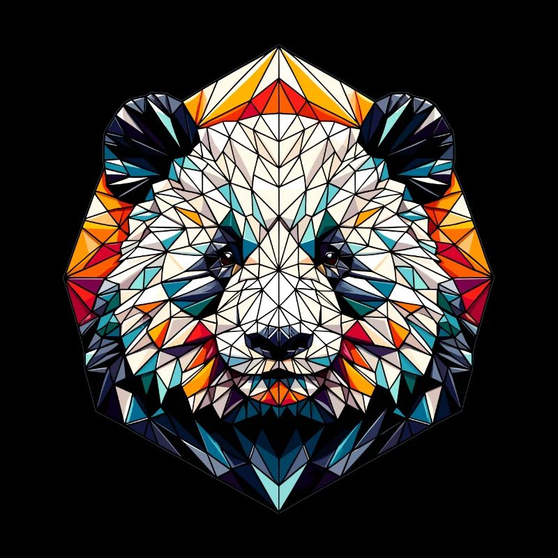 Panda in Polygonendarstellung