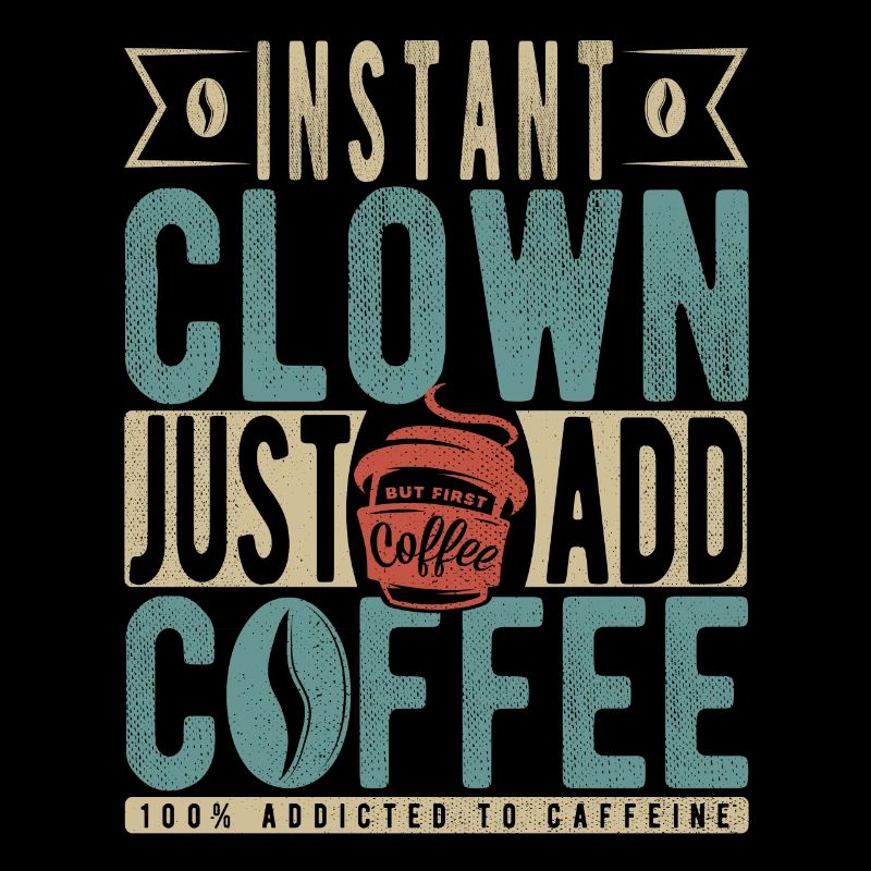 Instant-Clown einfach Kaffee hinzufügen