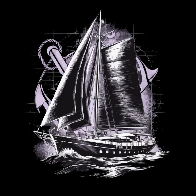 Sailboat with anchor gift