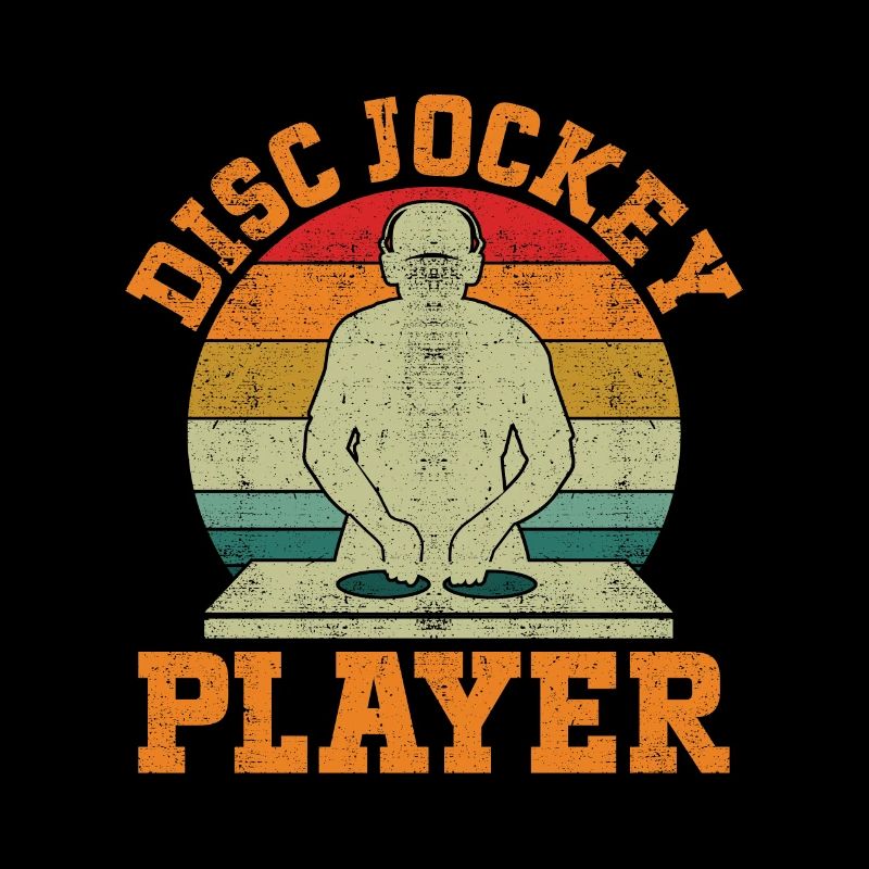 Disc Jockey Player Retro Disco Hall Disc Jockeys
