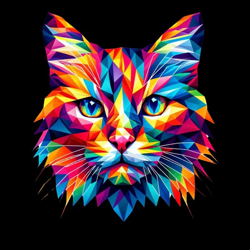 Mosaik Poly Art Kristall Kätzchen Liebhaber Bunte