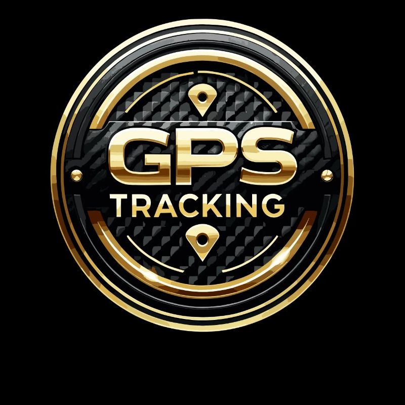 GPS-Tracking Carbon Gold Warnaufkleber